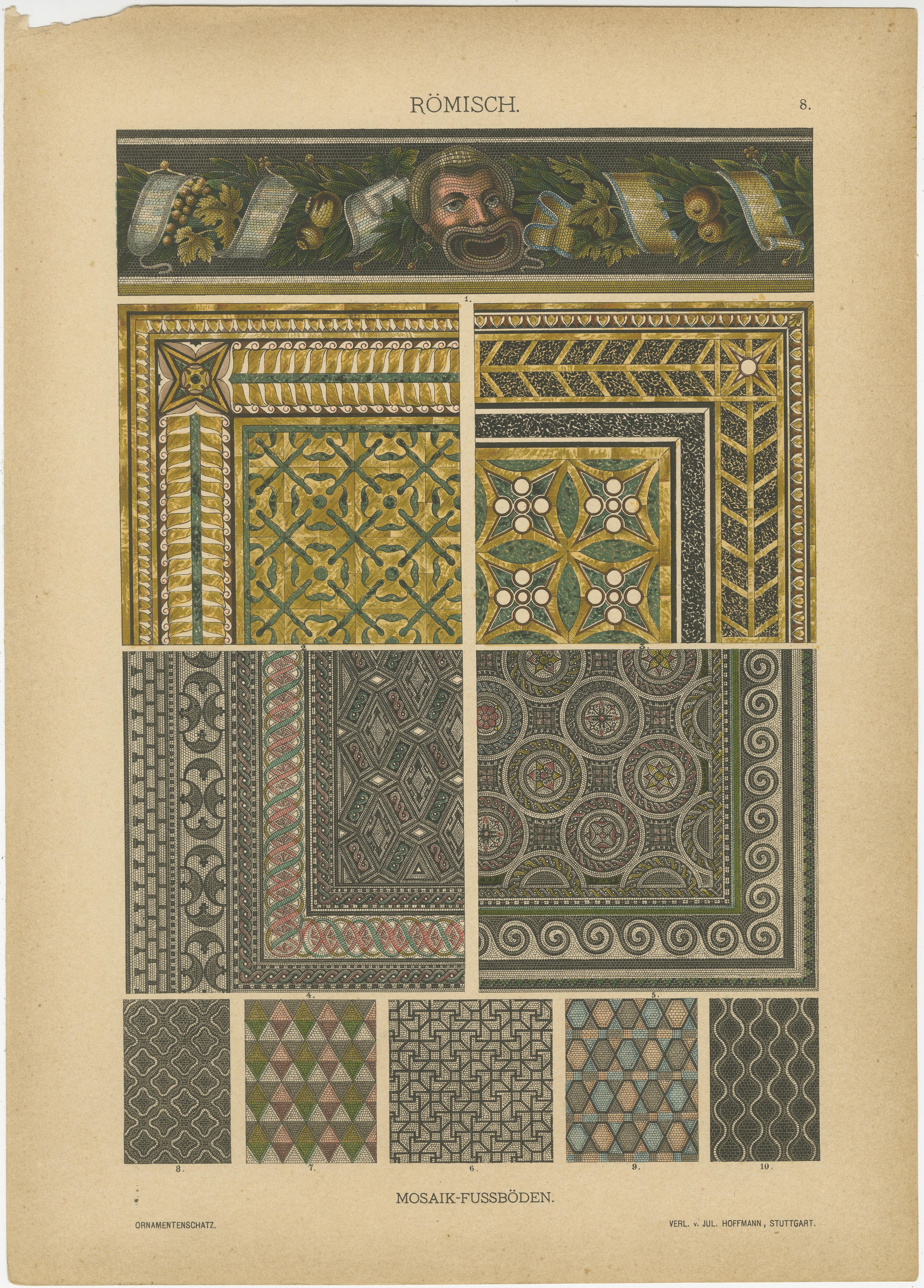 Diseños clásicos griegos y romanos del Tesoro de Ornamentos de Dolmetsch de 1887 en Bueno estado para la venta en Langweer, NL