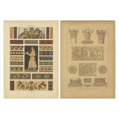 Classic Greek and Roman Designs from Dolmetsch's 1887 Ornament Treasury