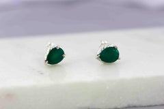 Classic Green Agate Earrings