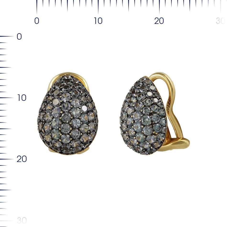 Klassische klassische grüne Granat-Ohrringe aus 18 Karat Gold im Zustand „Neu“ im Angebot in Genève, GE