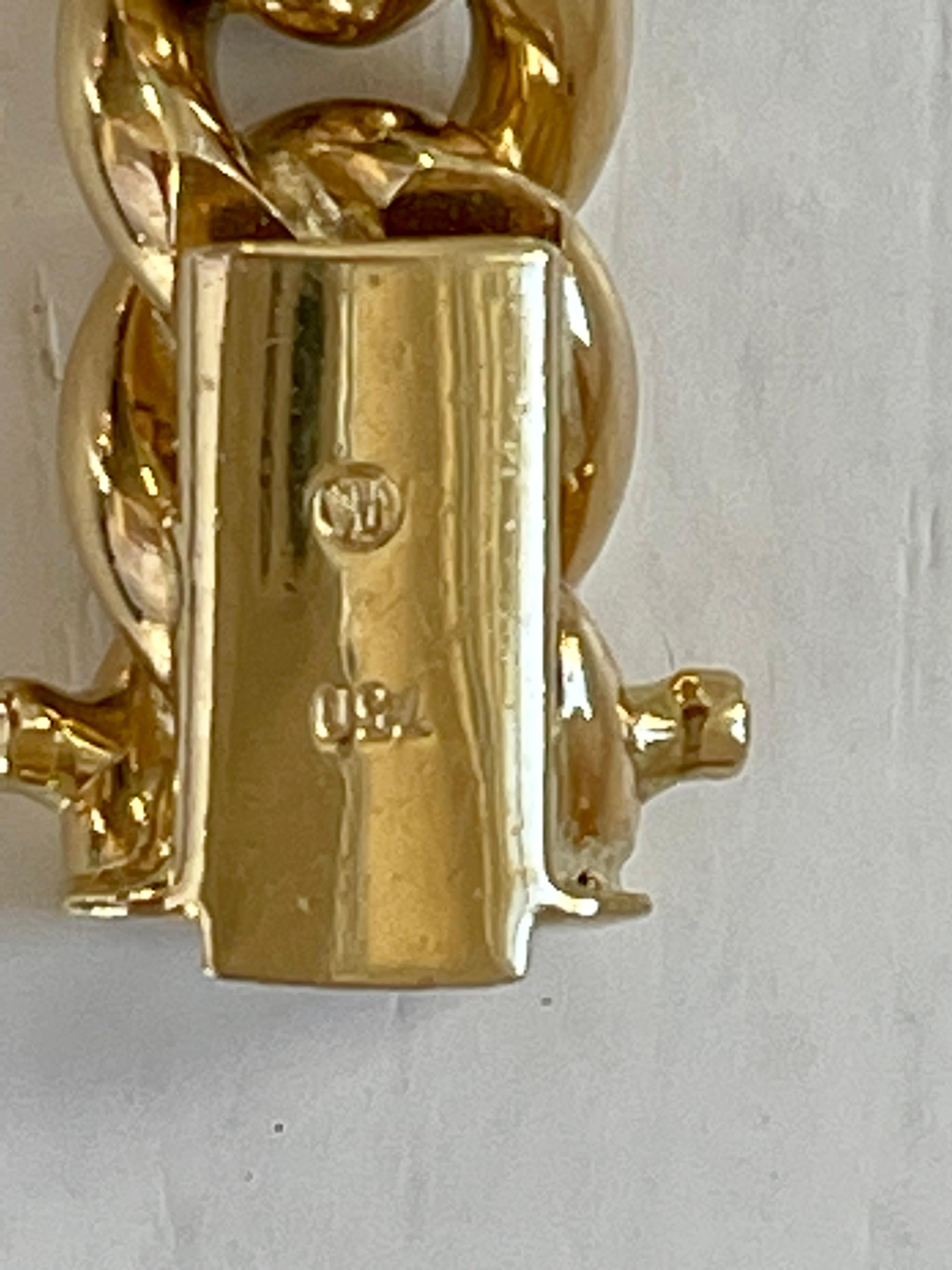 Bracelet Classic Groumette en or jaune 18 K par A Kurz Switzerland Bon état - En vente à Zurich, Zollstrasse