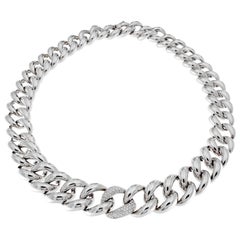 Collier Classic Groumette en or blanc 18 carats et diamants blancs
