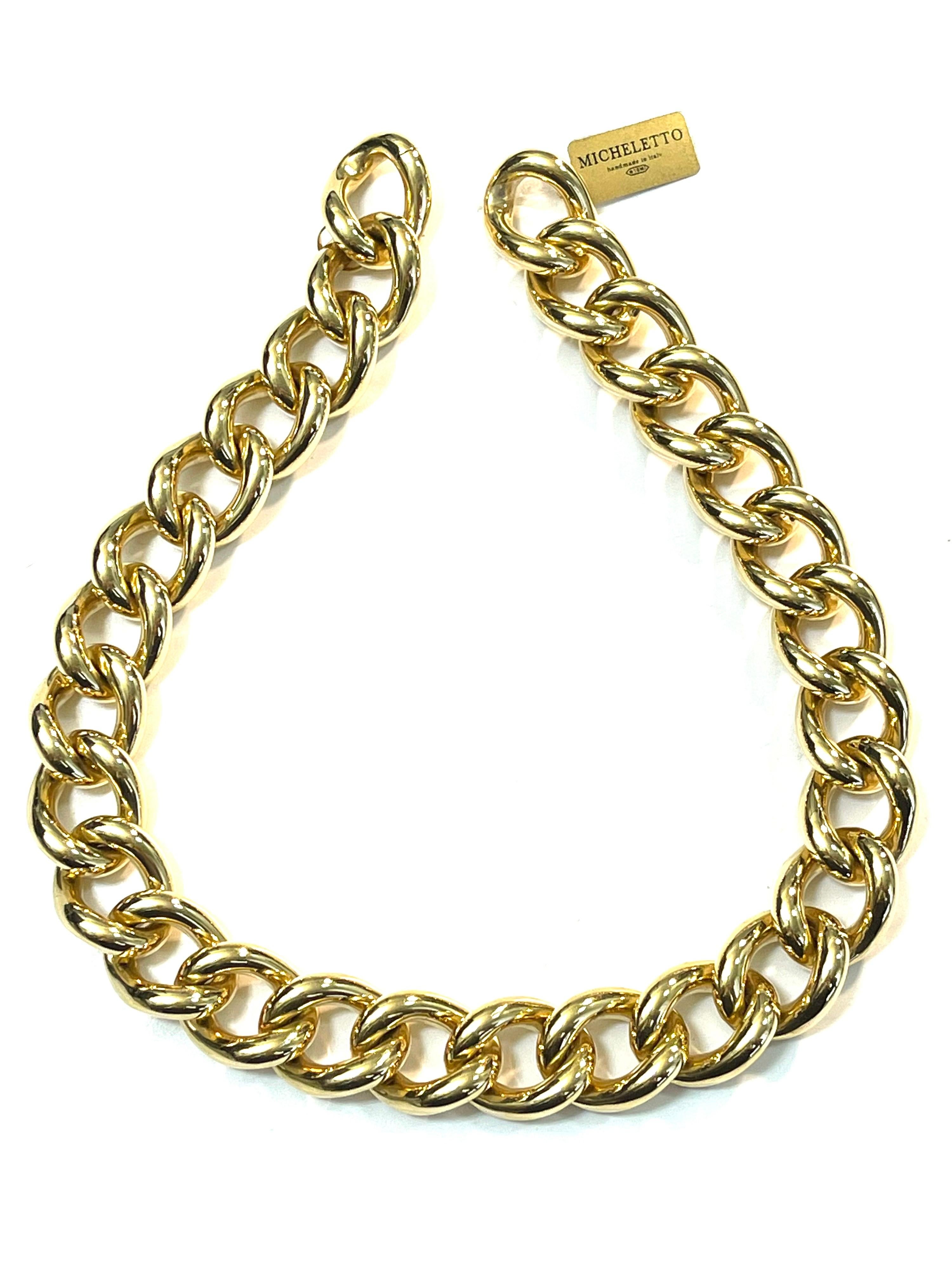 Classic Groumette Necklace 18 Kt Yellow Gold In New Condition For Sale In Milano, Lombardia
