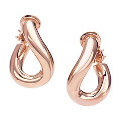 Paire de boucles d'oreilles classiques Groumette en or rose 18 carats