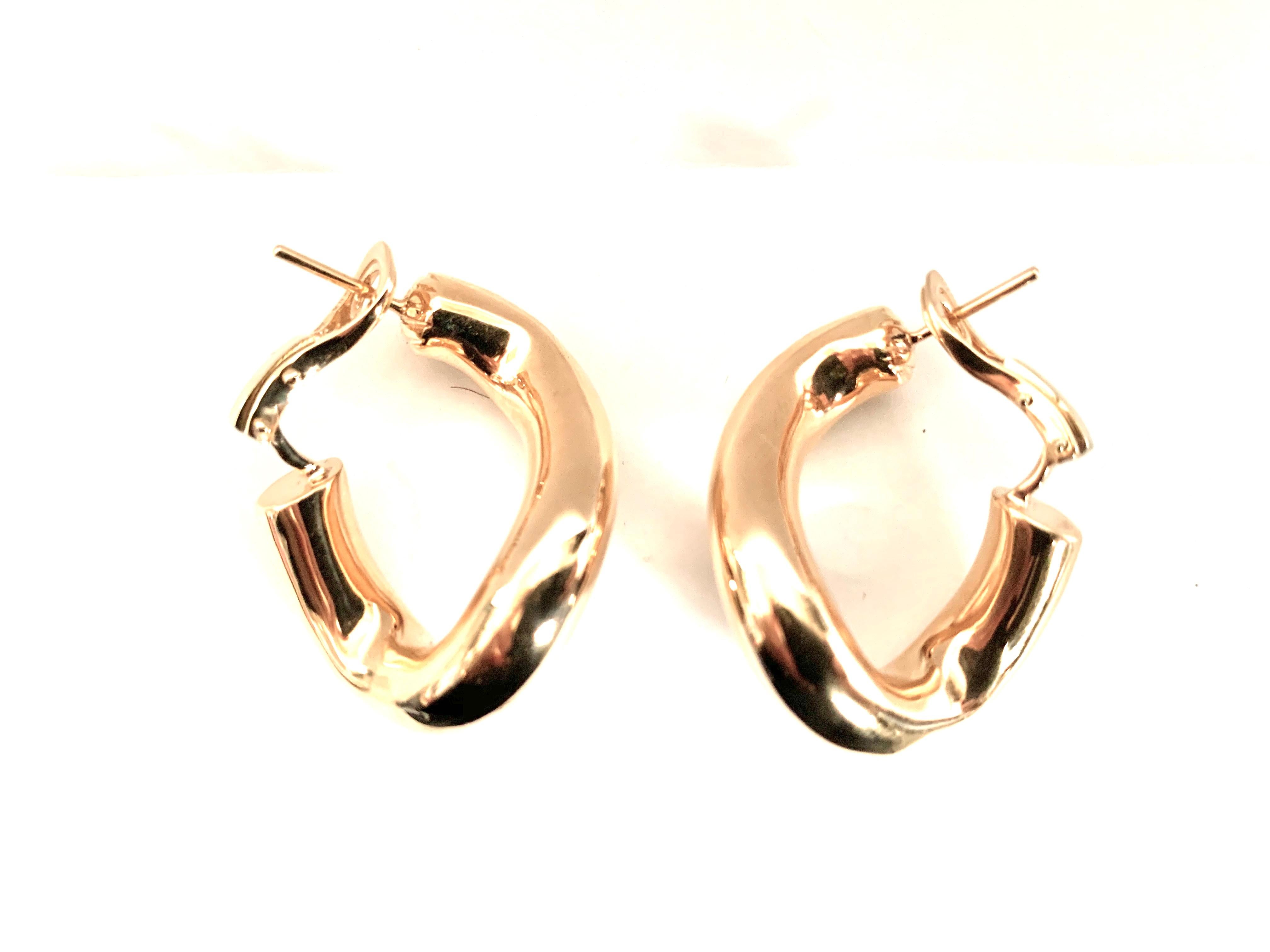 Women's Classic Groumette Pair of Earring 18 Karat Rose Gold