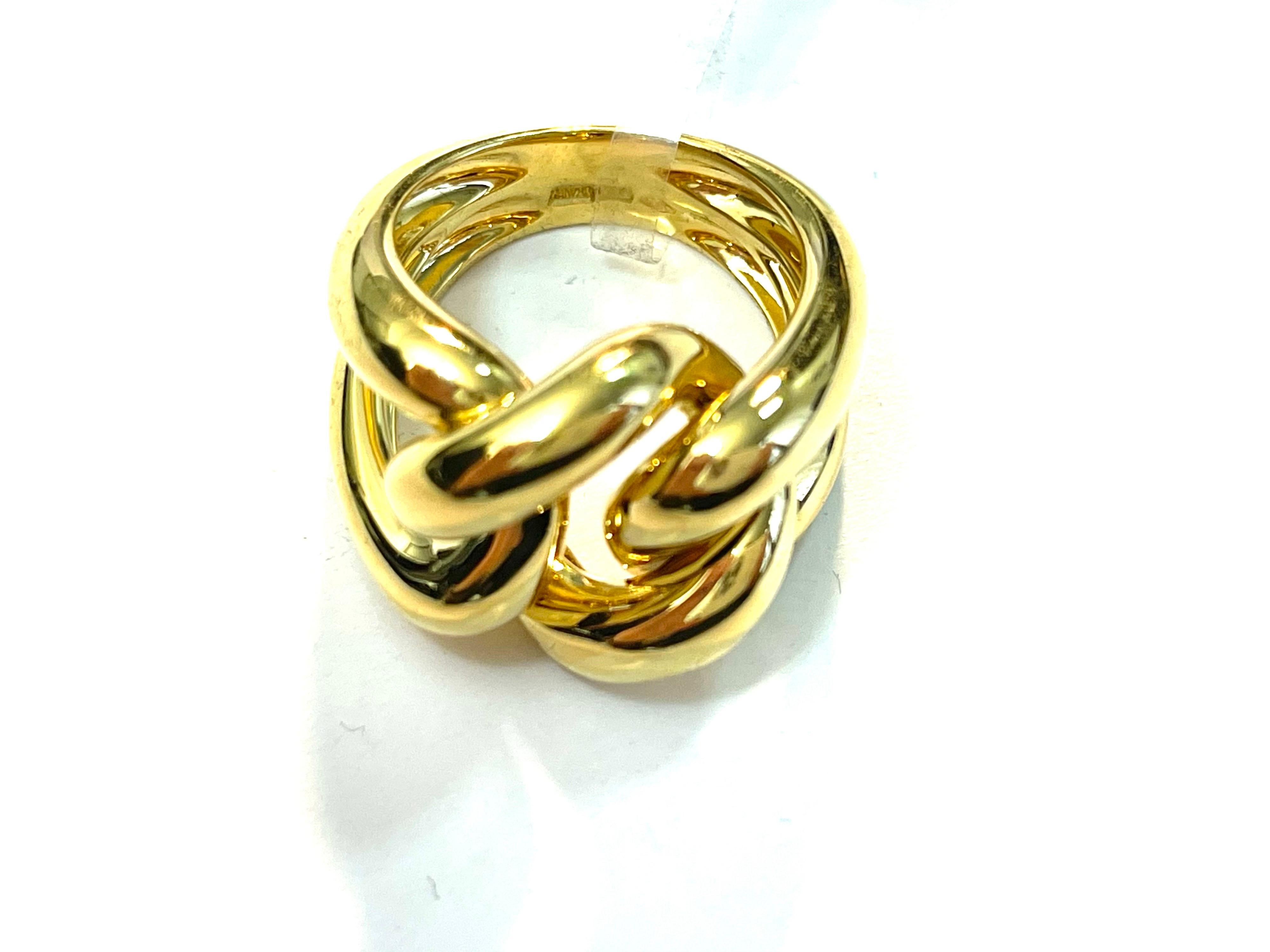 Classic Groumette Ring 18 Kt Yellow Gold In New Condition For Sale In Milano, Lombardia