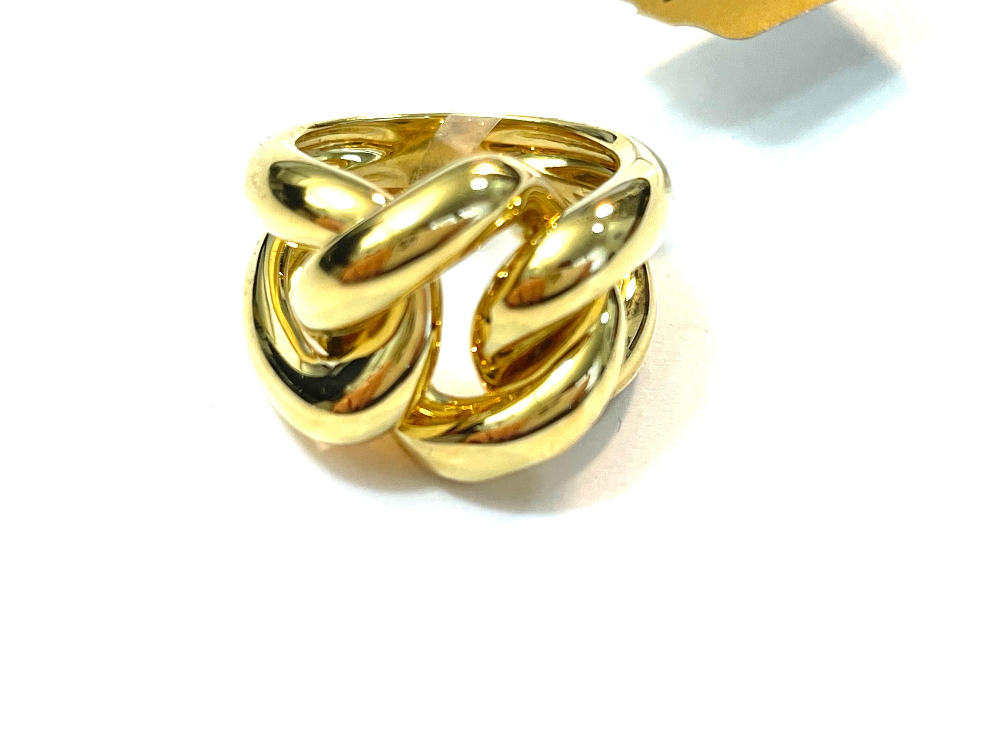 Bague Classic Groumette en or jaune 18 kt en vente 2