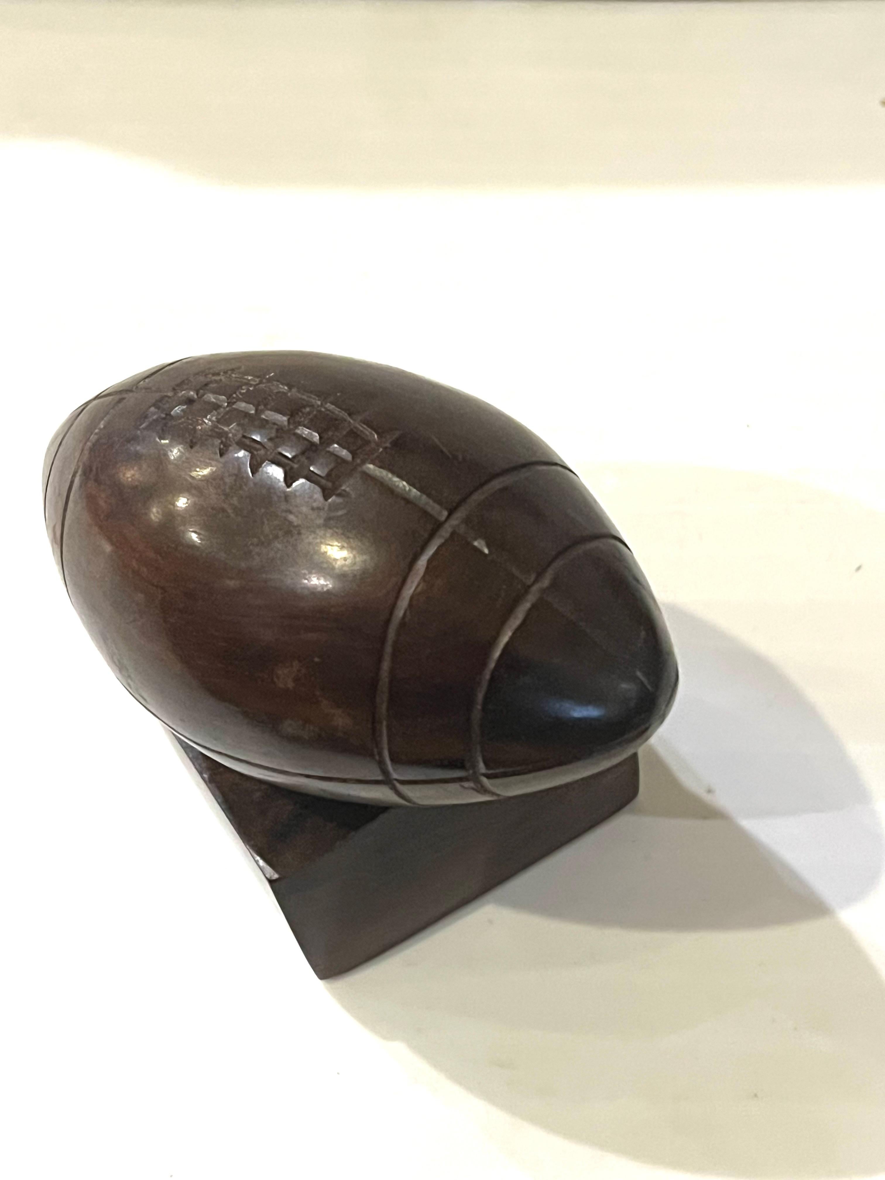 American Classical Classic Hand Carved Solid Ironwood American Football Sculpture For Sale