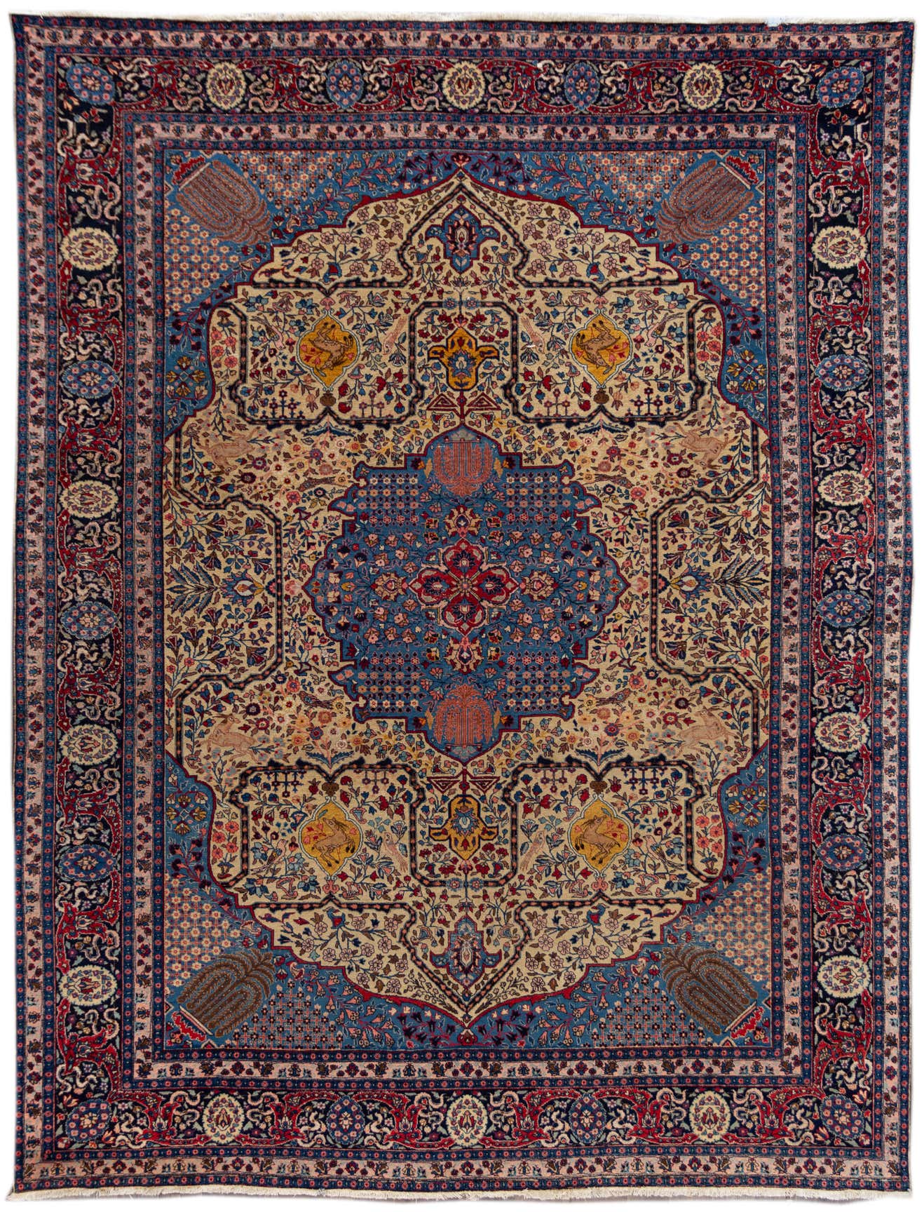 Classic Handmade Antique Persian Tabriz Wool Rug With Allover Design ...