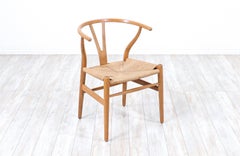 Poltrona classica Hans J. Wegner "Wishbone" Oak per Carl Hansen & Søn