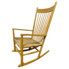 Classic Hans Wegner Danish "J16" Rocking Chair for FDB Mobler