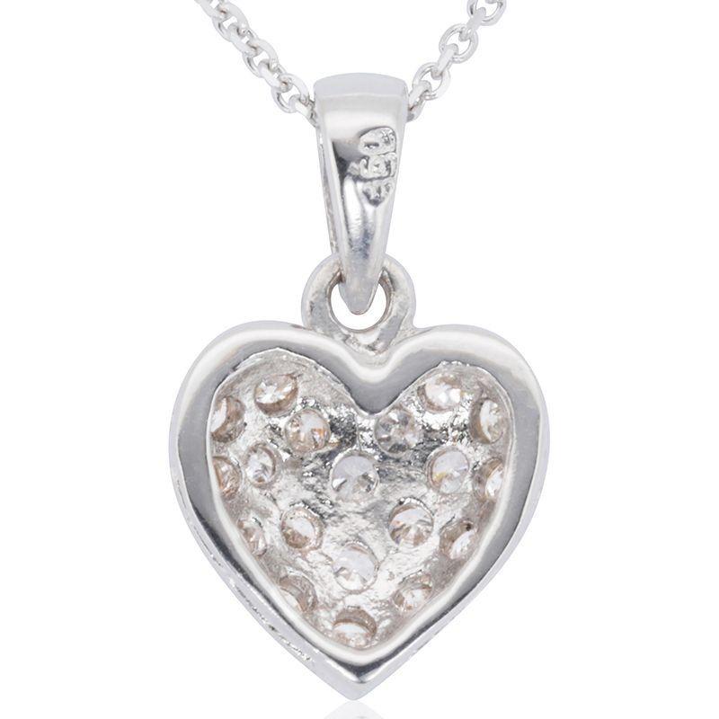 Classic Heart-shaped Necklace with Diamonds For Sale 1