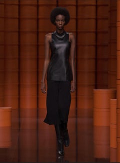 Classic Hermès FW21 Runway look necklace chain & leather Rare!!