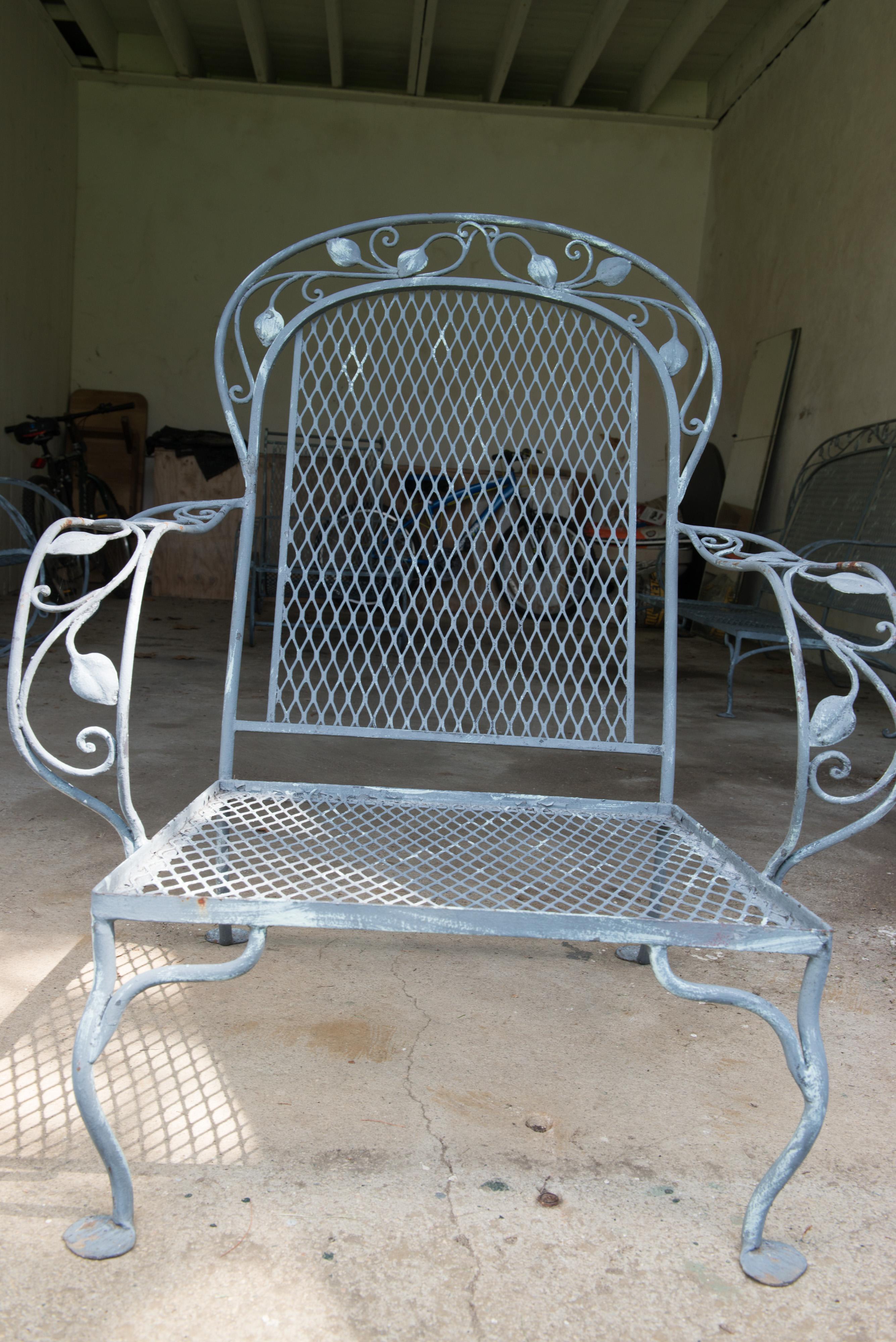 Mid-20th Century Classic High Quality Salterini Wrought Iron Garden Chair