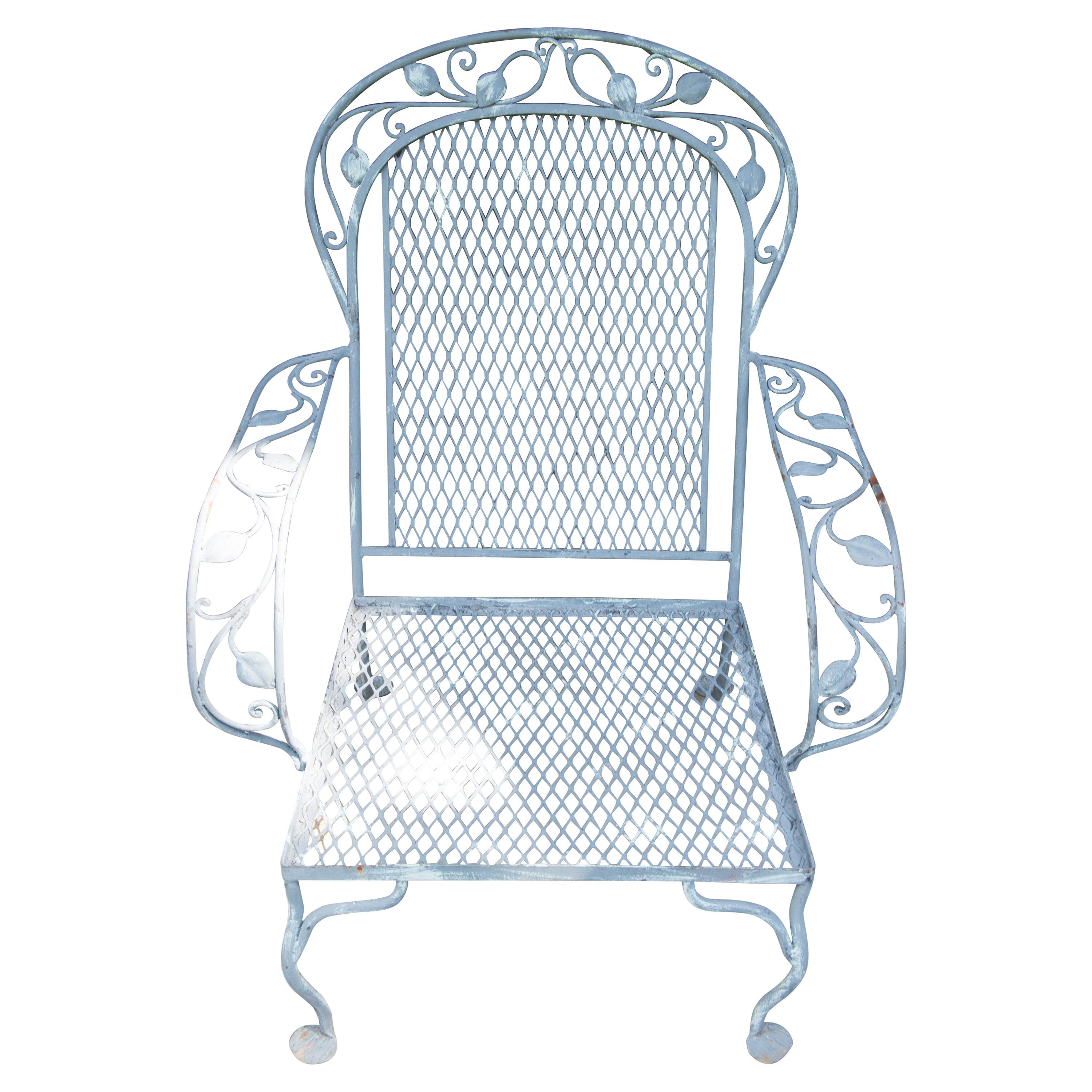 Classic High Quality Salterini Wrought Iron Garden Chair