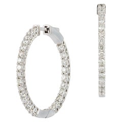 Classic Hoop Weißgold 18K Ohrringe Diamant für Sie