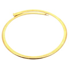 Classic H.Stern 18k Yellow Gold 5.80mm Wide Flexible Omega Necklace