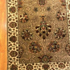 Classic Indian Hand-Knotted Tabriz Wool Runner Rug 3x12 Gold