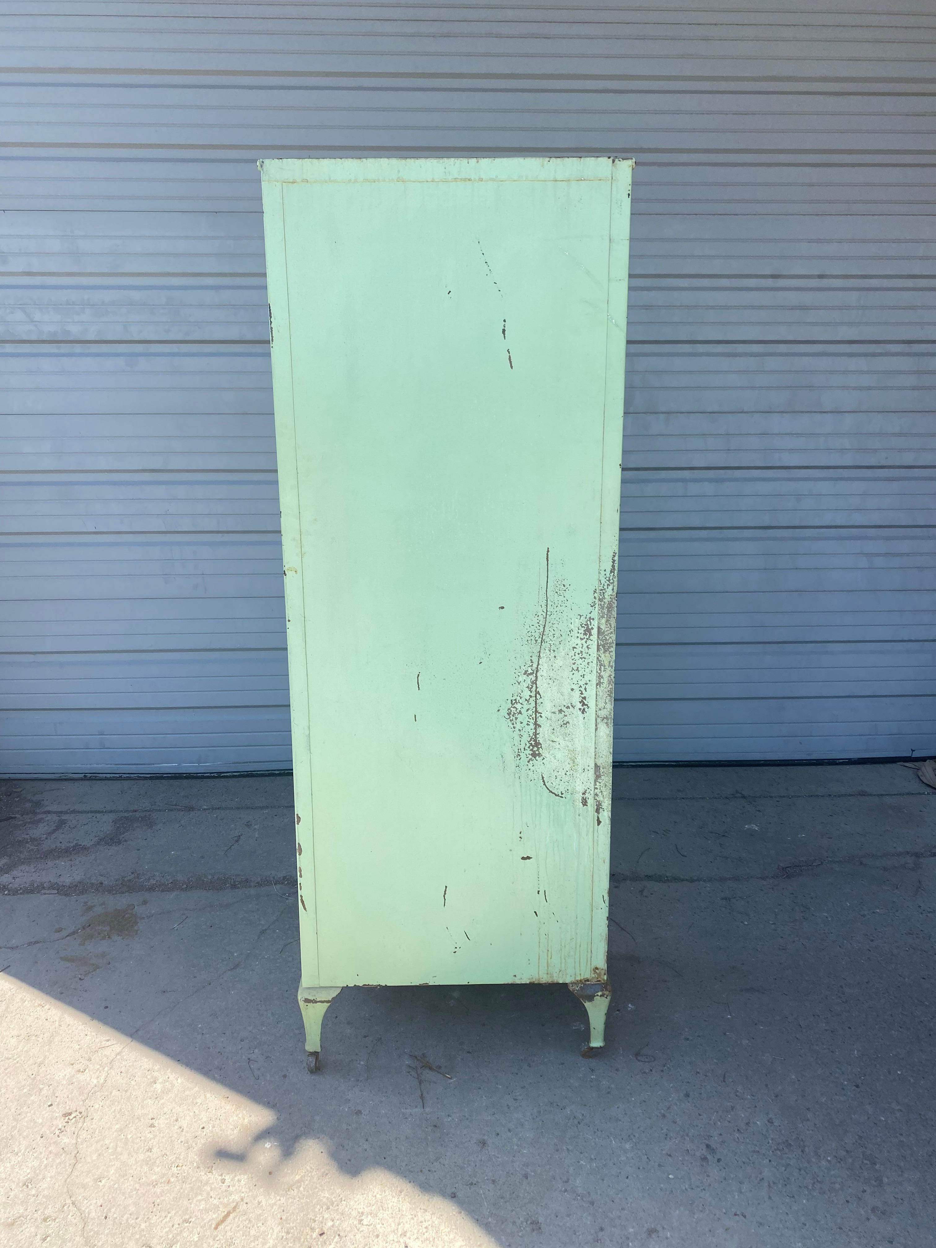 Classic Industrial / Architectural Medical, Dr's Cabinet, Storage, Display In Distressed Condition In Buffalo, NY