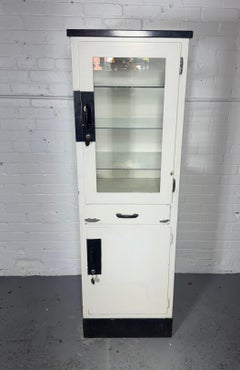 Classic Industrial Steel & Glass Medical / Dr's Cabinet. , Bathroom / Kitchen