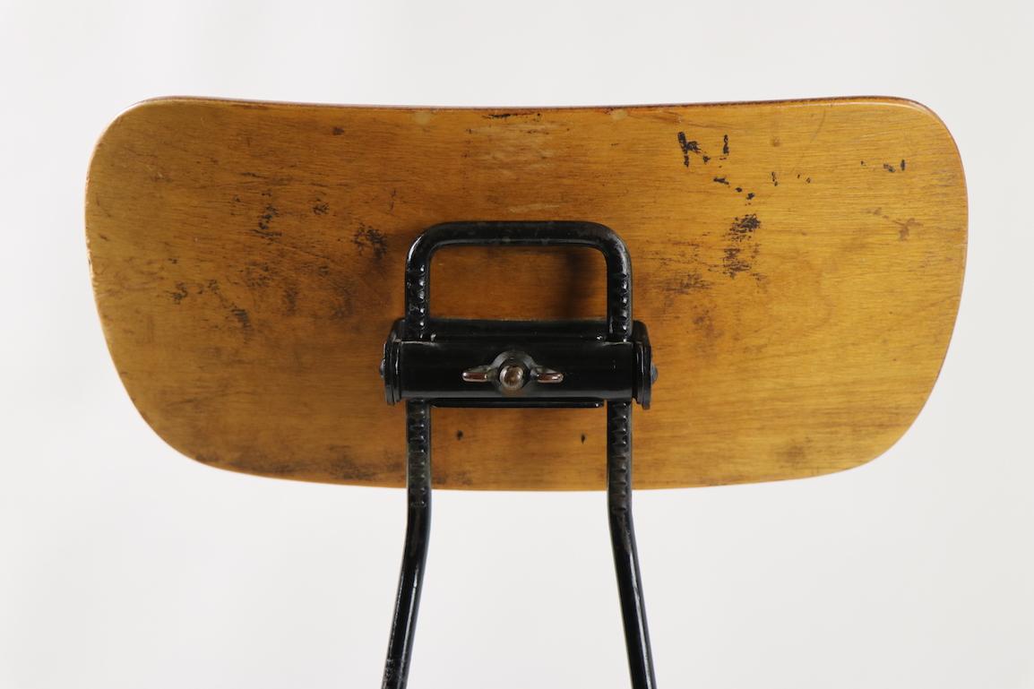 Classic Industrial Task Stool by The Toledo Metal Furniture Company In Good Condition In New York, NY