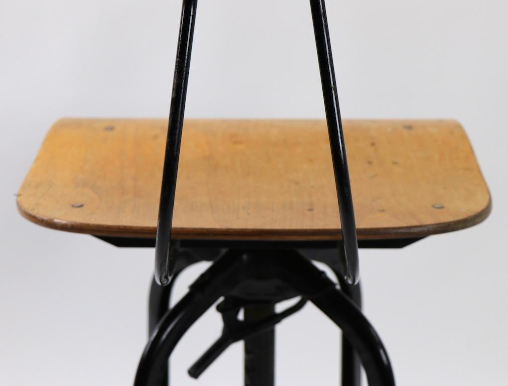 20th Century Classic Industrial Task Stool by The Toledo Metal Furniture Company