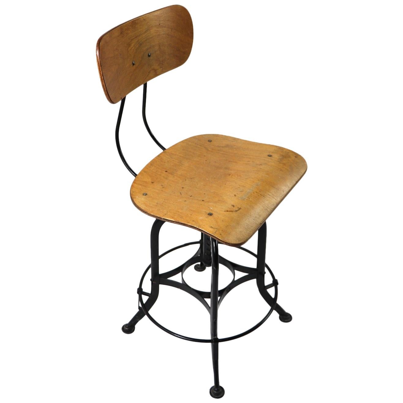 Classic Industrial Task Stool by The Toledo Metal Furniture Company