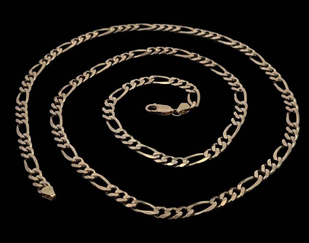 MATERIAL : Or jaune 14k massif 
Poids : 40,22 grammes
Type de chaîne : 30.5