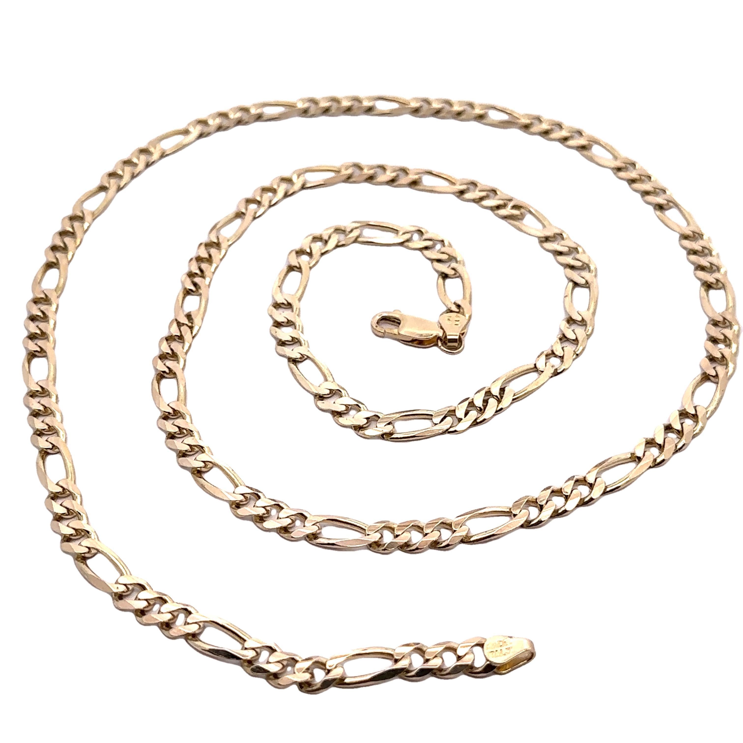 Classic Italian 14k Yellow Gold 30.5