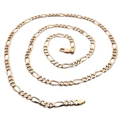Classic Italian 14k Yellow Gold 30.5" Long Layer-able Figaro Link Chain Necklace