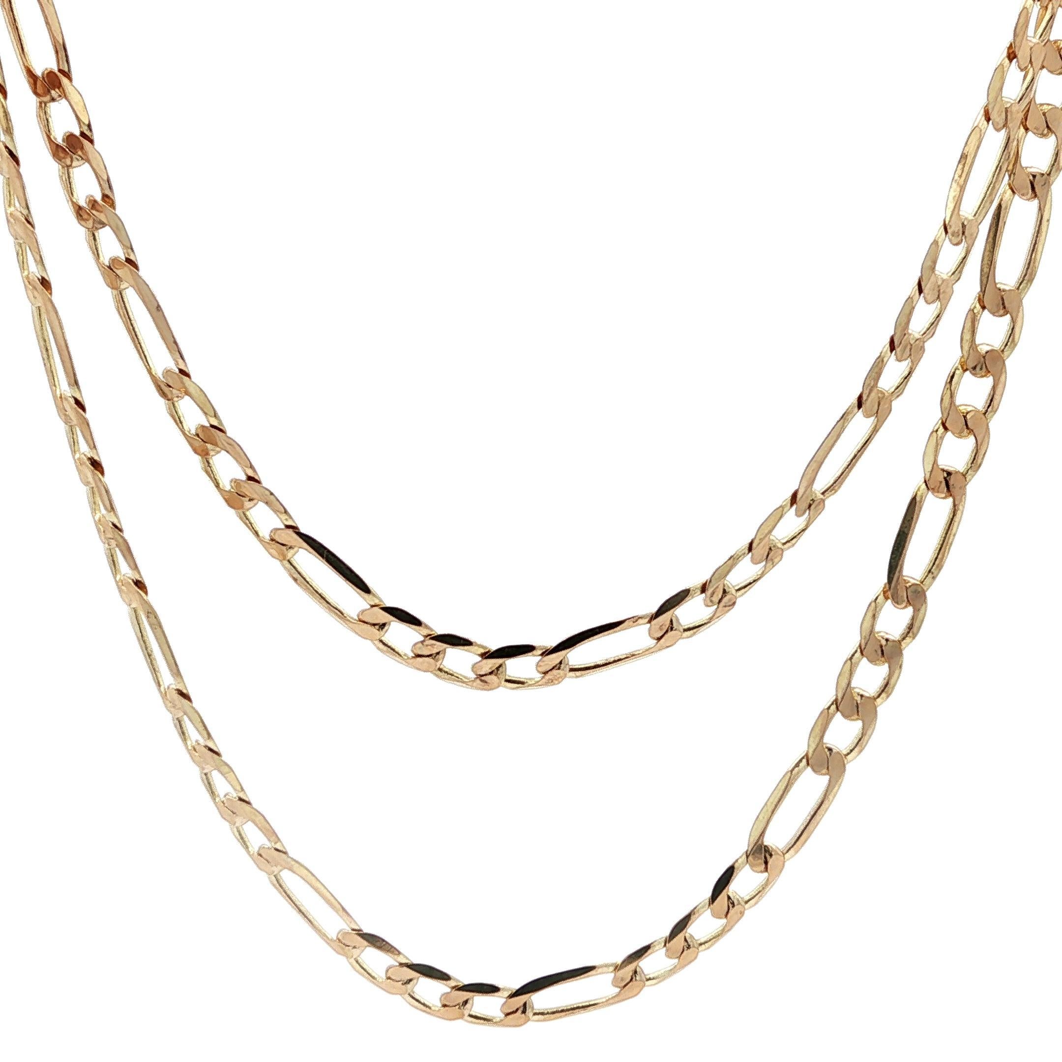 Collar italiano clásico de oro amarillo de 14k pulido de 3,6 mm y 20