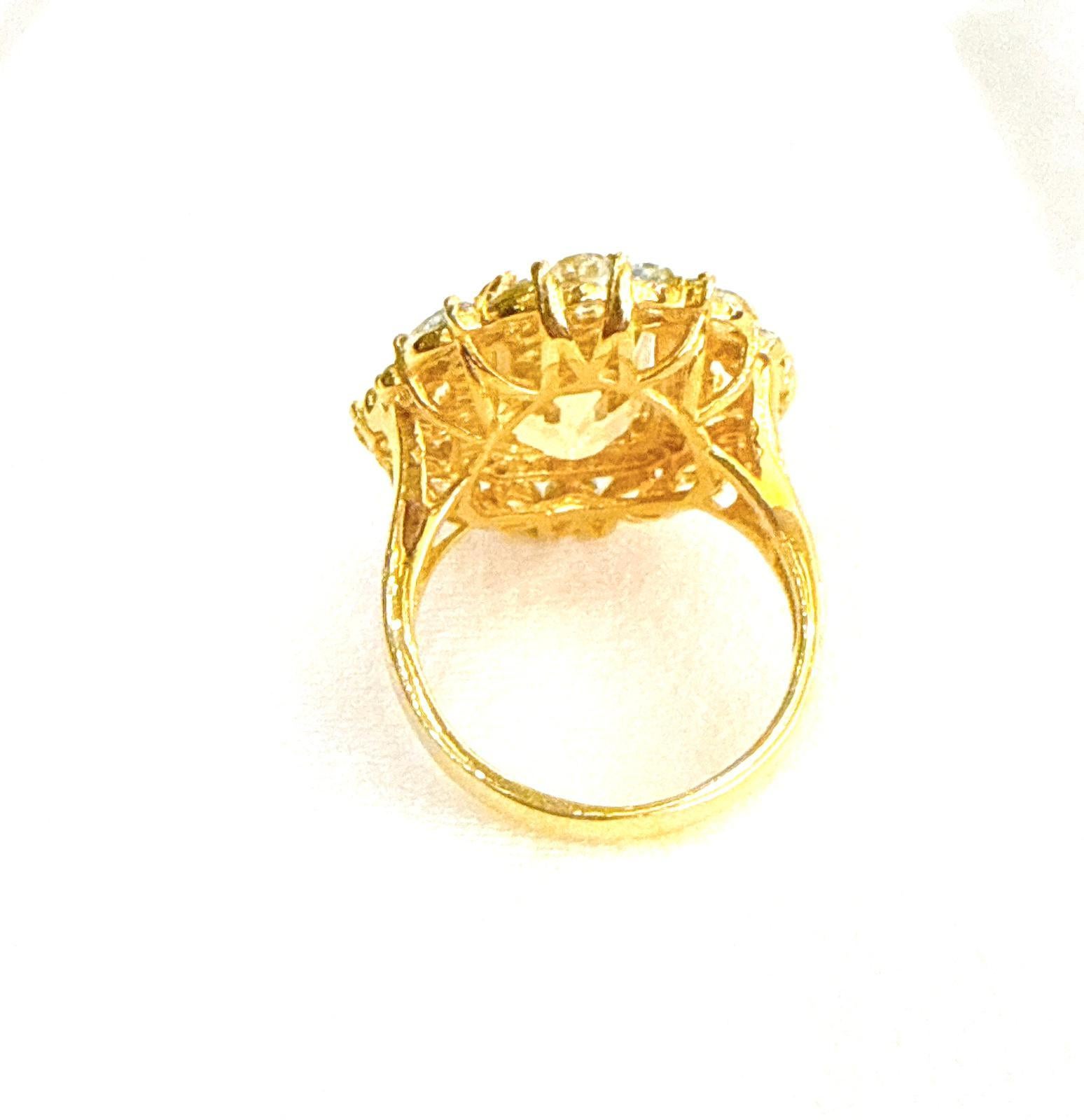 Classic Italian Bochic “Capri Lemon Topaz & Gem Ring Set In 18K Gold & Silver For Sale 10