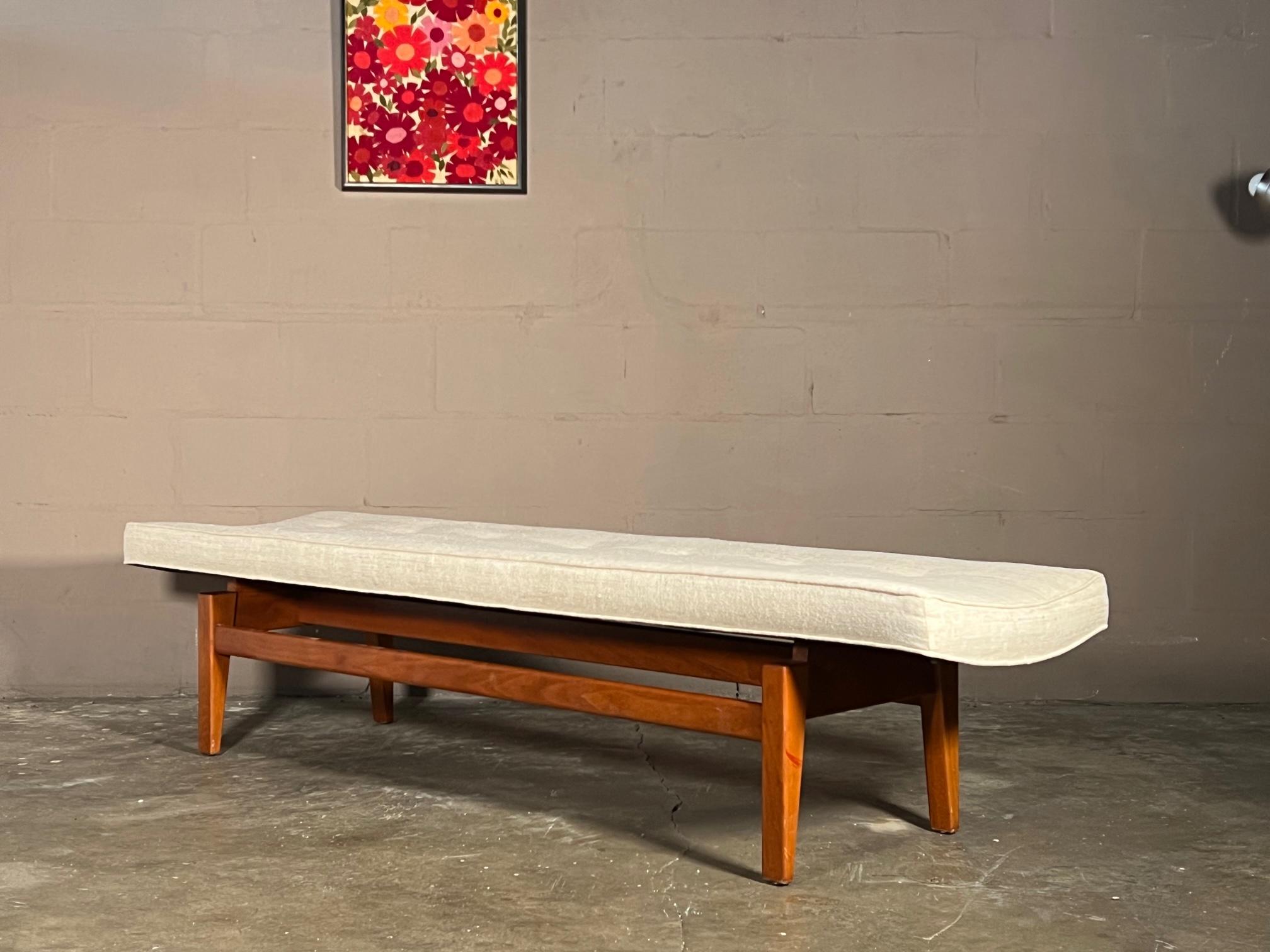 Classic Jens Risom Upholstered Bench Six Foot 2
