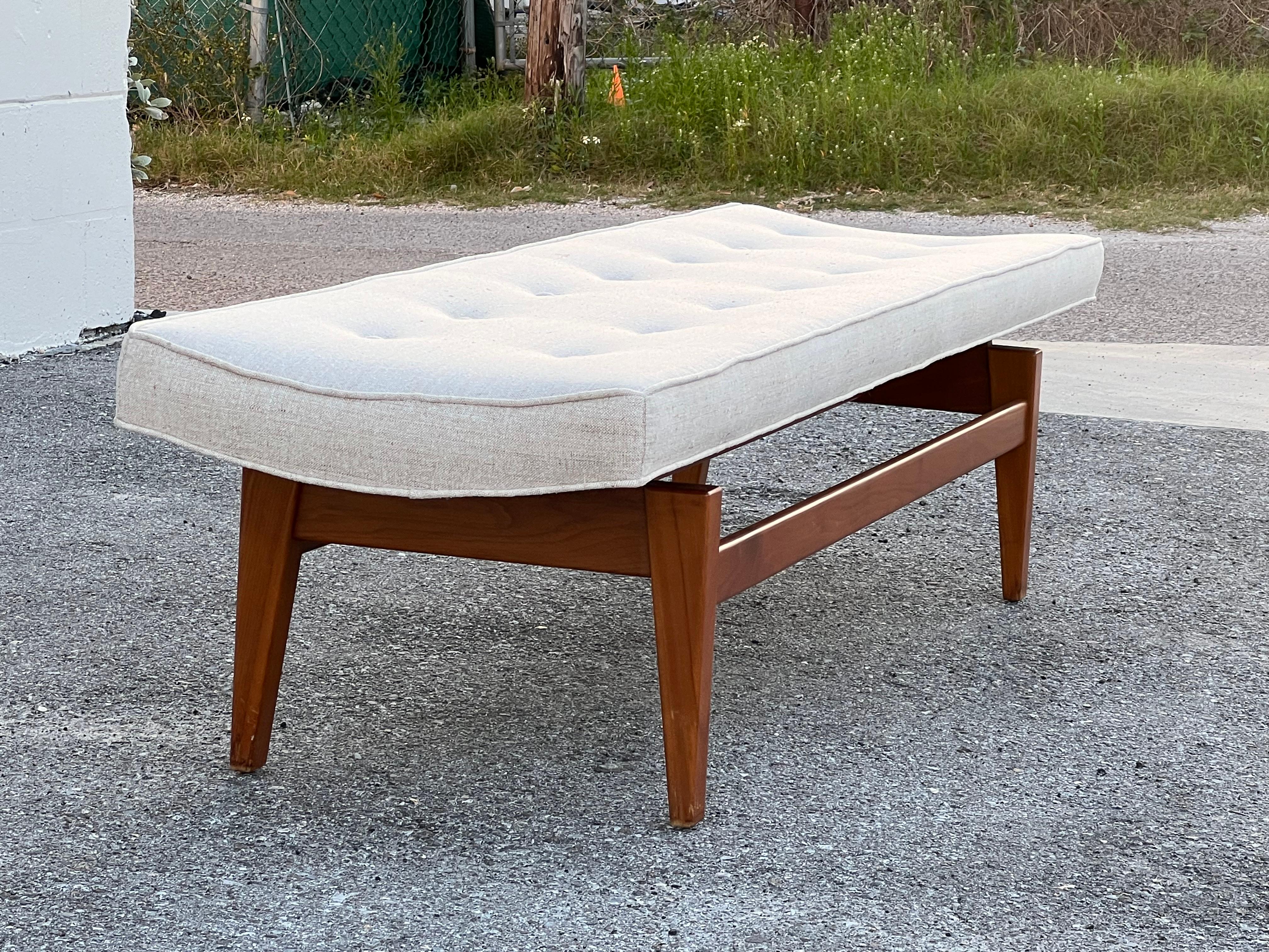 American Classic Jens Risom Upholstered Bench Six Foot For Sale