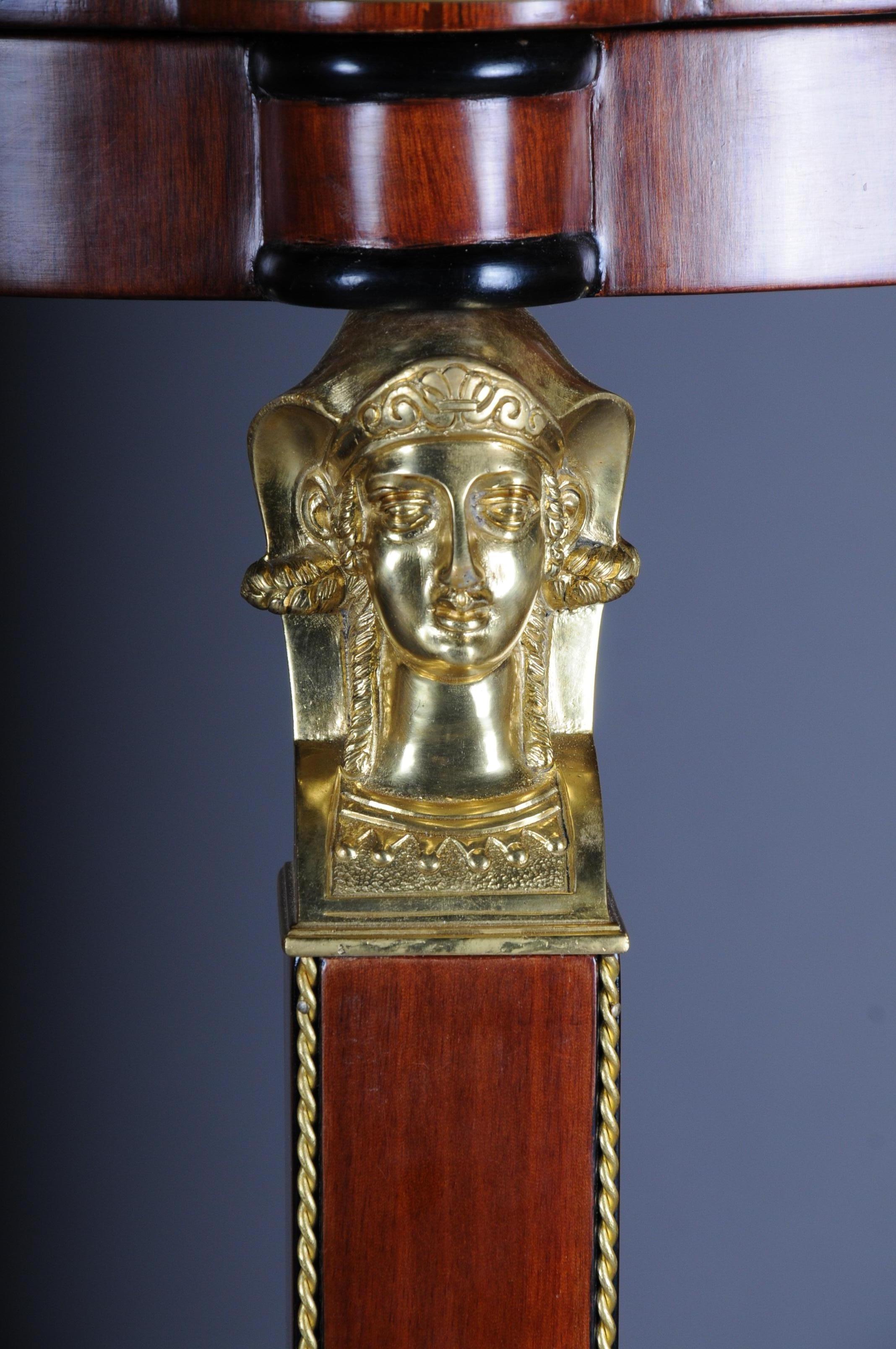 Rosewood Classic Karaditan Pillar or Pedestal in Empire Style For Sale