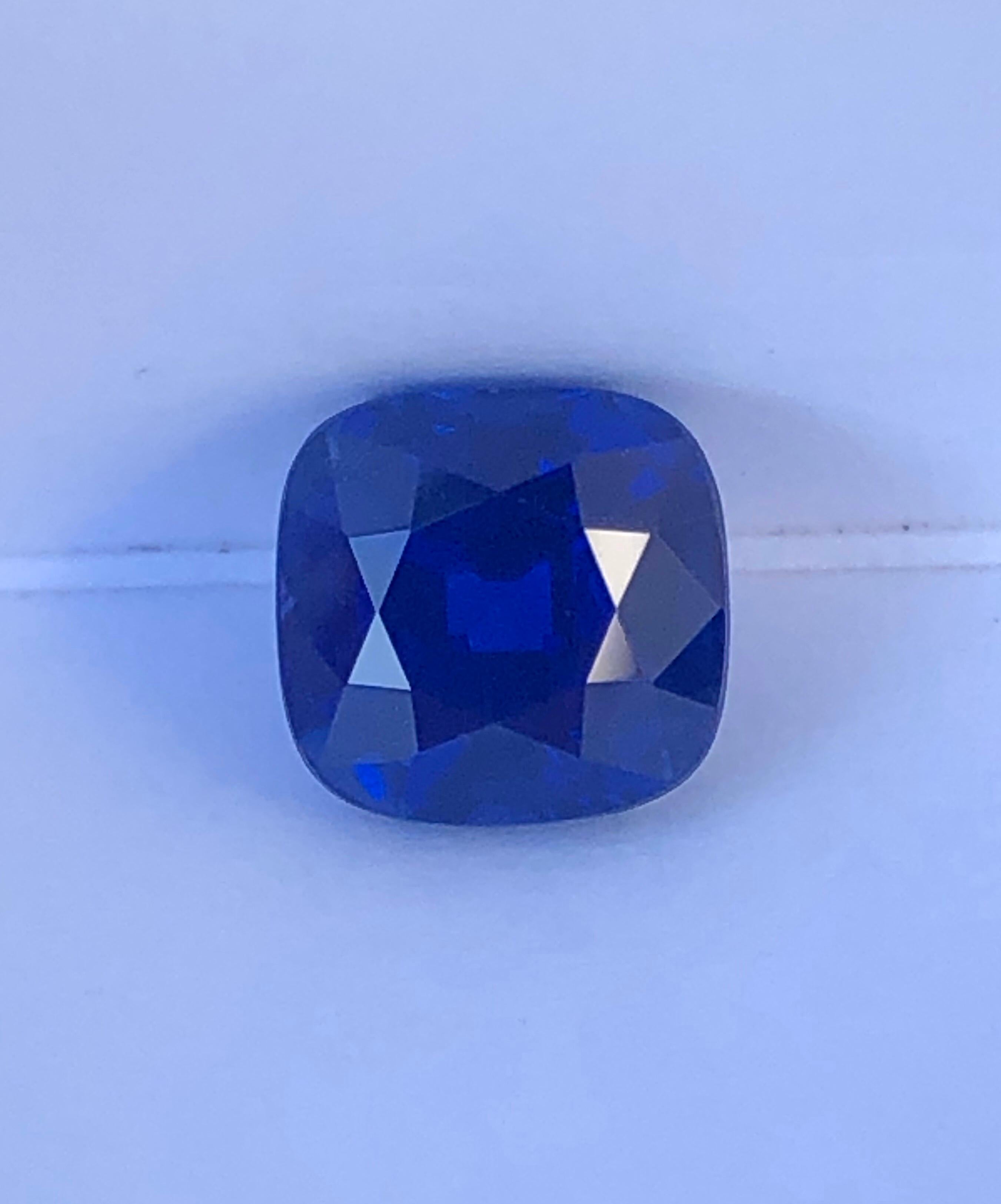Kashmir Sapphire Ring Gem 3 Carat Unheated Unmounted Loose Gemstone For Sale 1