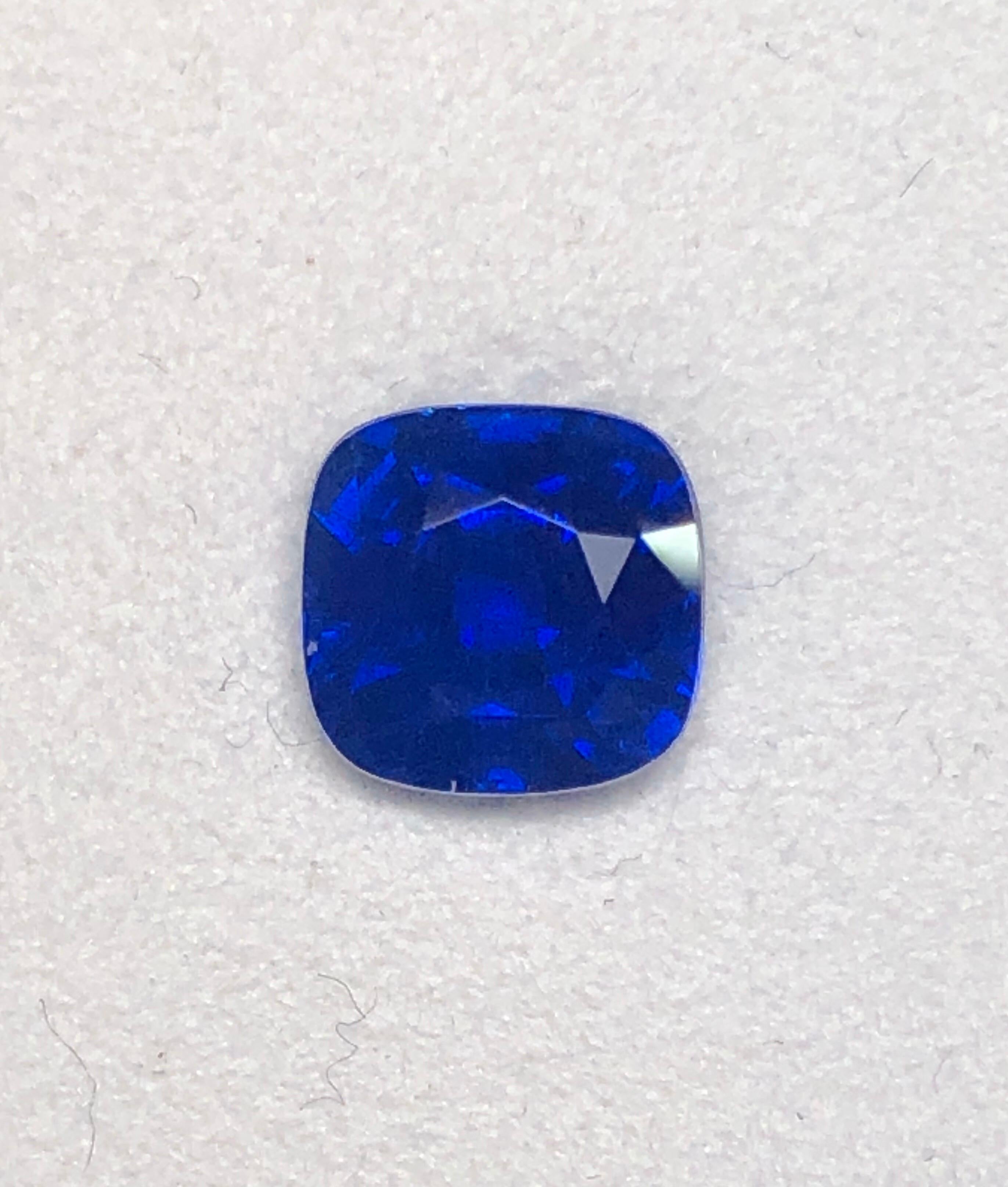 This extraordinary 3 carat plus, unheated Kashmir Sapphire, recognized with the esteemed 