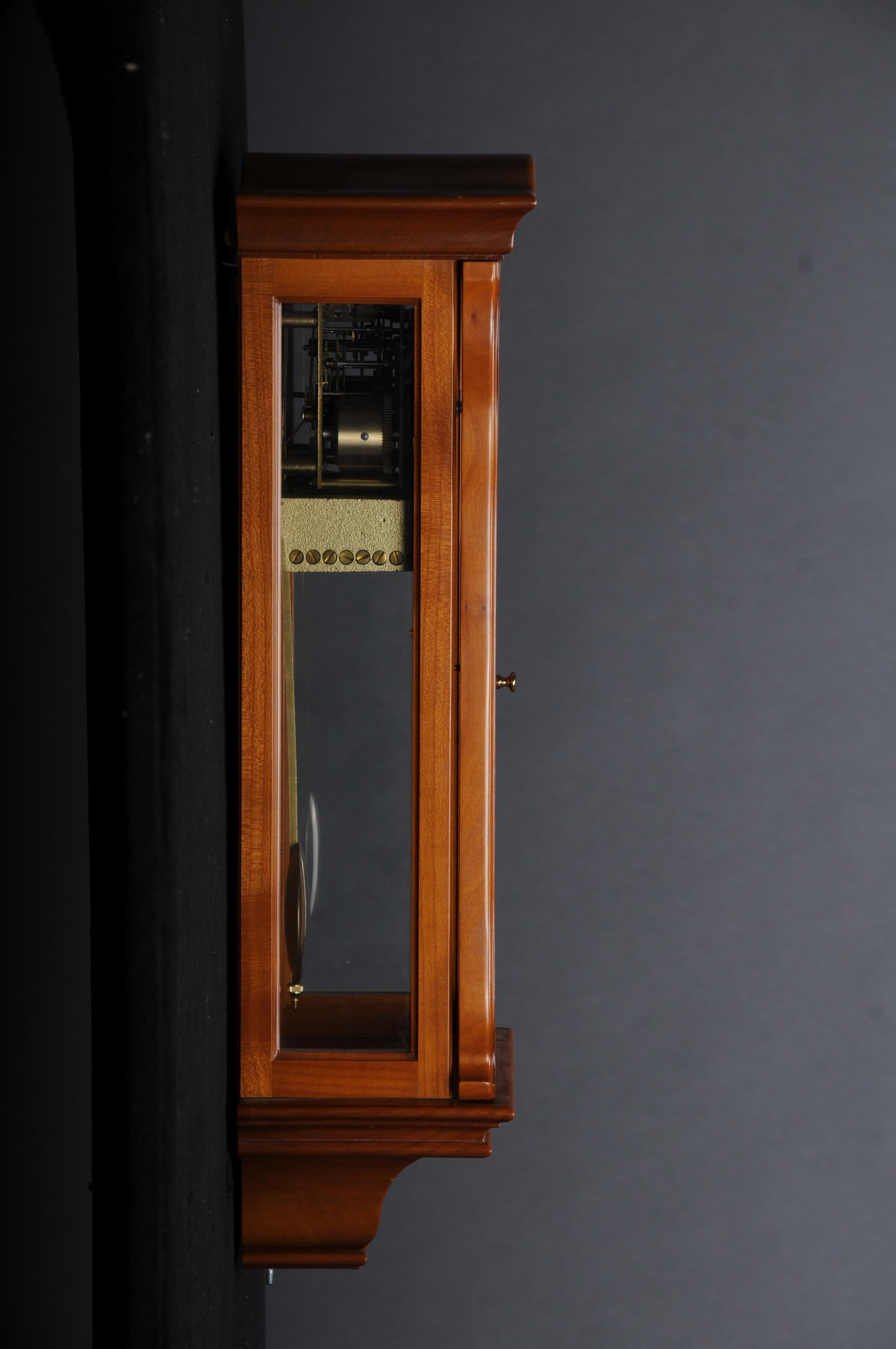 Classic Kieninger Pendulum Wall Clock/Regulator, Cherry Wood For Sale 1