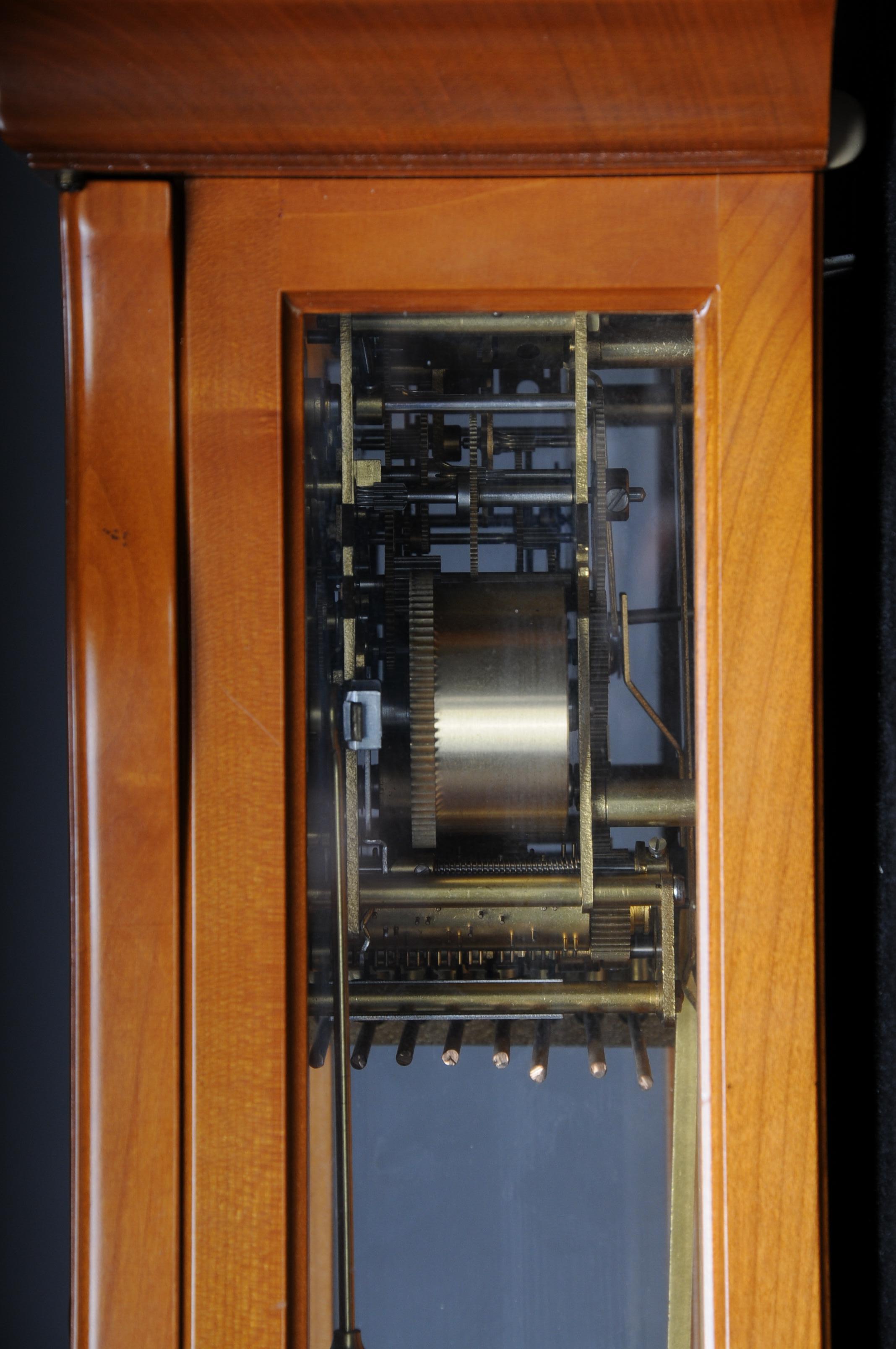 Classic Kieninger Pendulum Wall Clock/Regulator, Cherry Wood For Sale 8