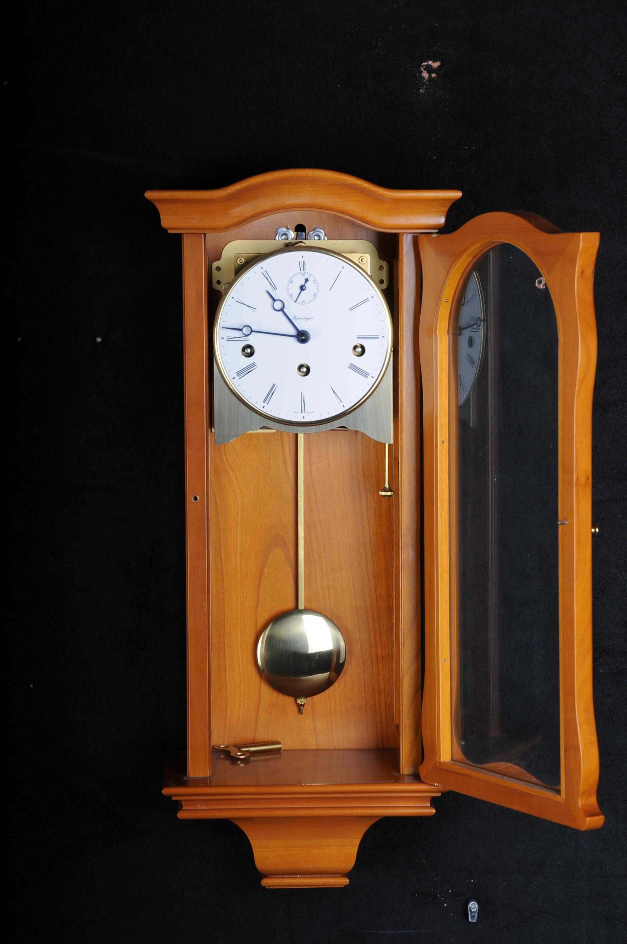 Kieninger Pendulum Clock Comtoise Clock Brass Flywheel Regulator Butterfly Fin 