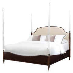Classic King Size Lucite Four Post King Bed