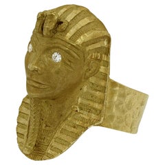 Classic King Tut 18K Gold Ring von Robert Mitchum Estate