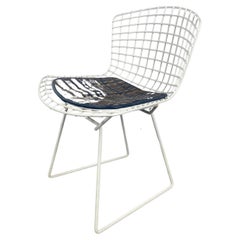 Classic Knoll Bertoia a Wire Mesh Side Chair, Early Custom Knoll Fabric Cushion