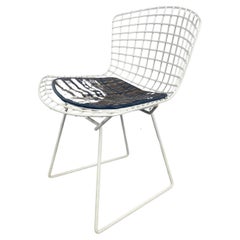 Chaise d'appoint classique Knoll Bertoia en maille fil de fer, coussin en tissu Knoll personnalisé précoce