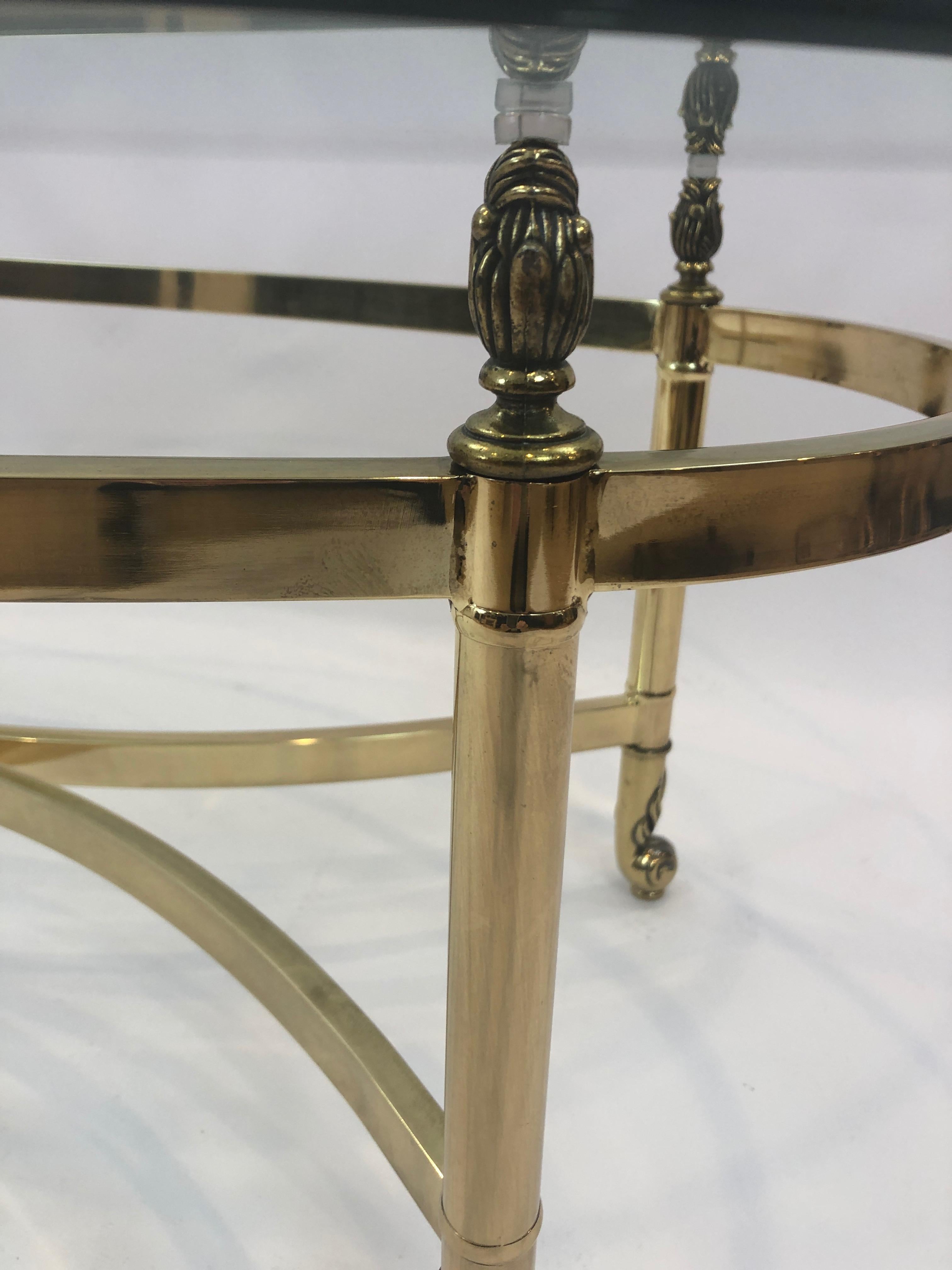 glass oval coffee table