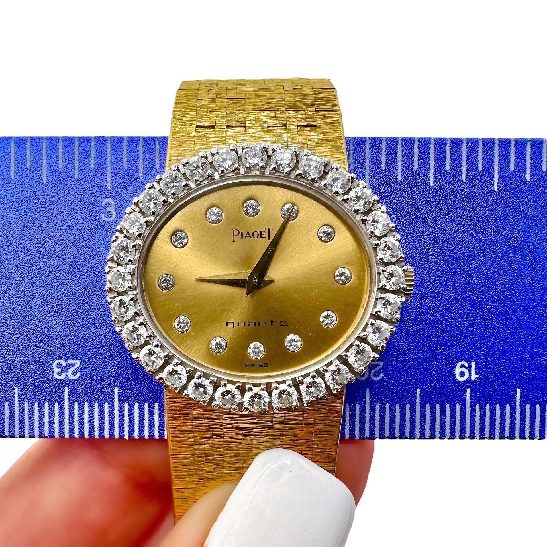 Women's Classic Ladies Mid-20th Century Piaget, 18k Yellow Gold and Diamond Oval Watch