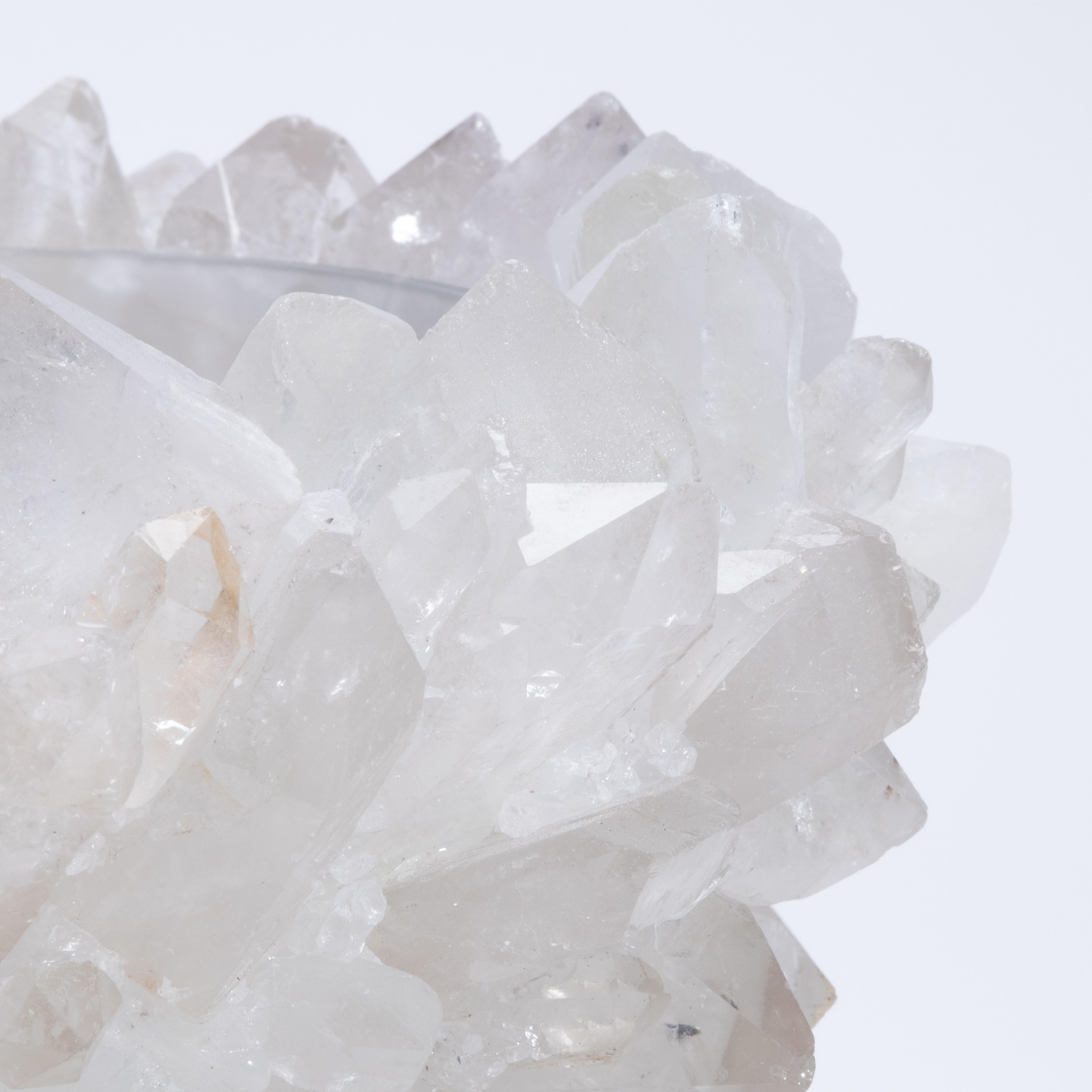 American Classic Large Bowl in Clear Quartz by Kathryn McCoy For Sale