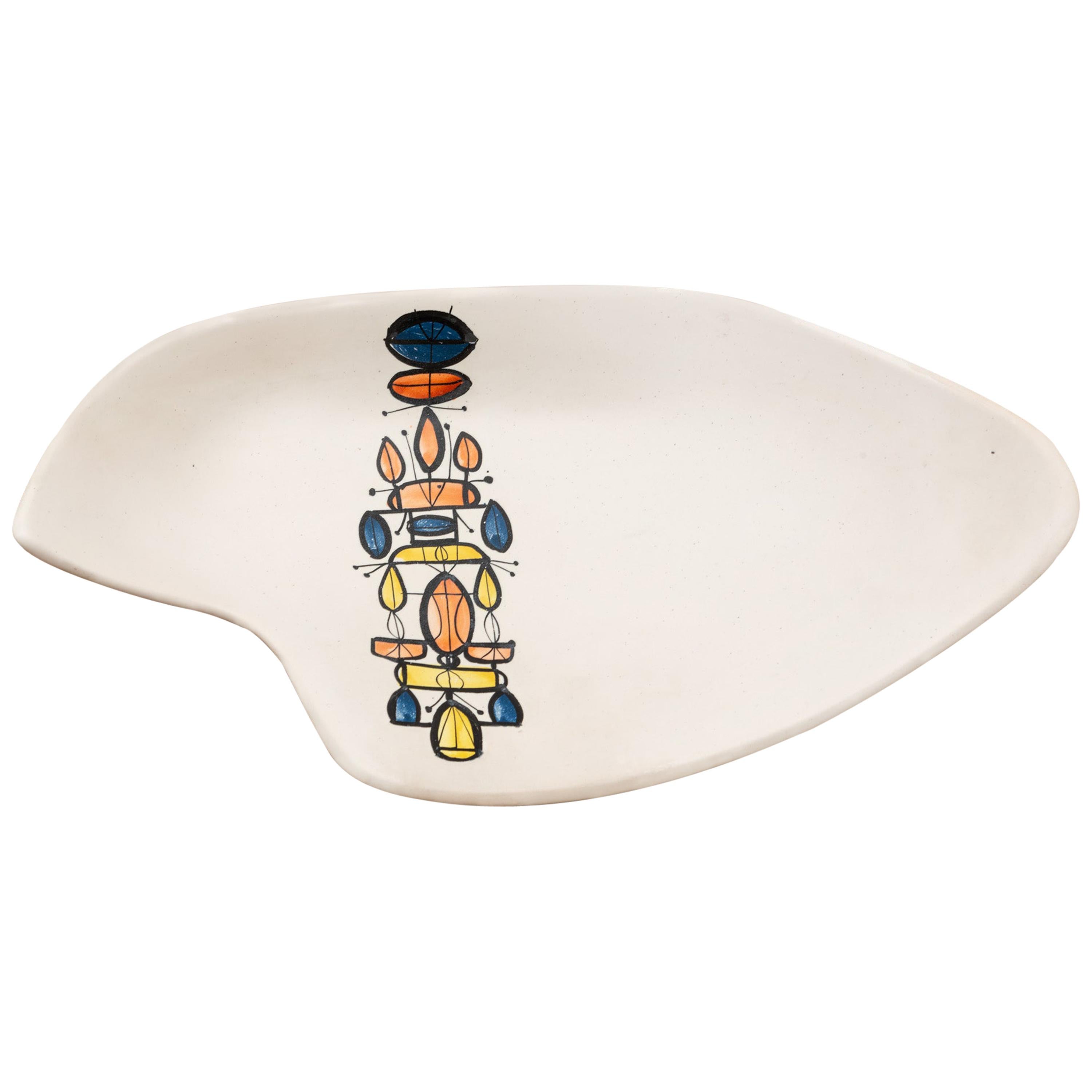 Classic Large Ceramic Dish by Roger Capron, France, 1950s For Sale