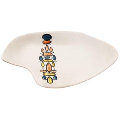 Classic Large Ceramic Dish by Roger Capron, France, 1950s