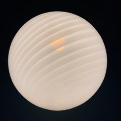 Classic large swirl murano pendant lamp Vetri Murano Italy 1970s